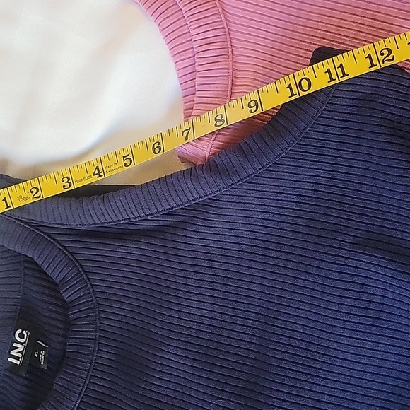 Inc. International Concept Pink and Black Ribbed Tank Tops, Size: XL - Picture 8 of 9